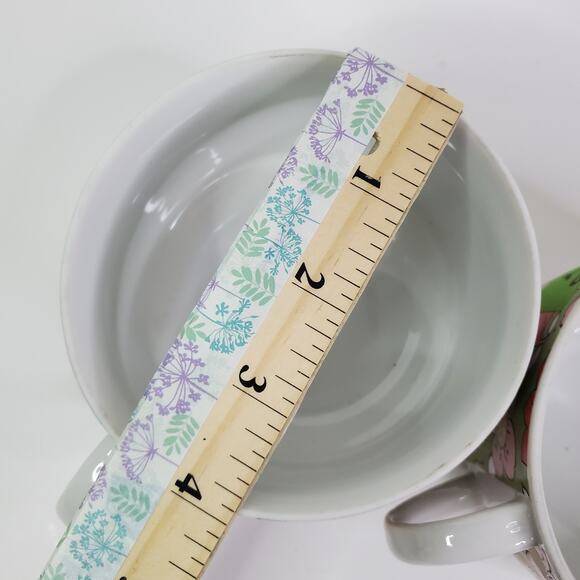 Flower Soup Mugs 2835 JAPAN Set of 2 Cups Coffee Retro 70's Vintage - Picture 7 of 8